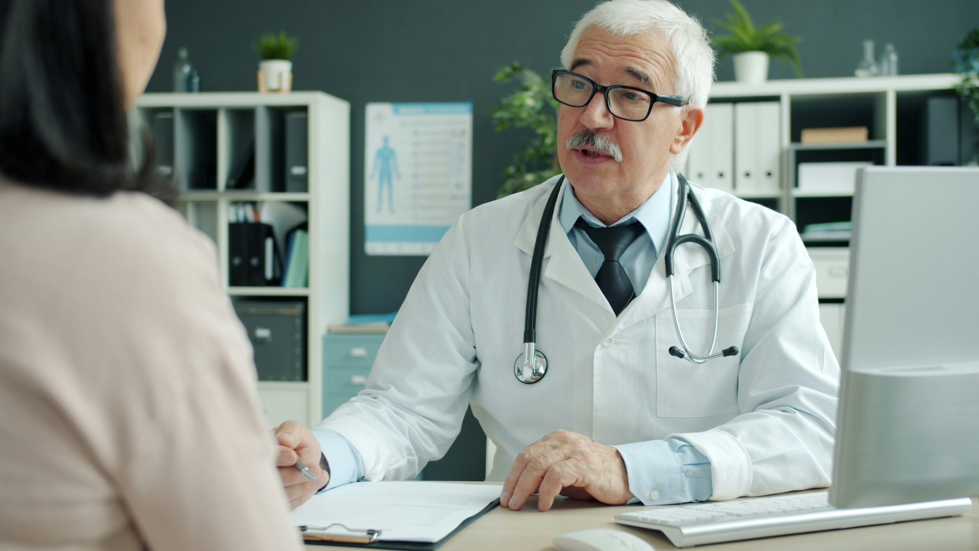 A doctor discussing a treatment plan with a patient